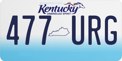 KY license plate 477URG