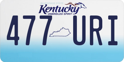 KY license plate 477URI