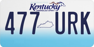 KY license plate 477URK