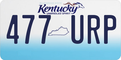 KY license plate 477URP