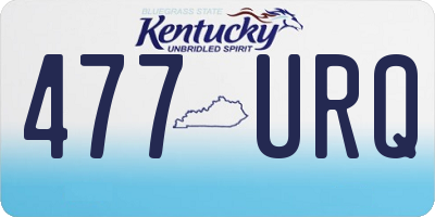 KY license plate 477URQ