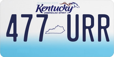 KY license plate 477URR