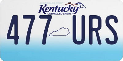 KY license plate 477URS