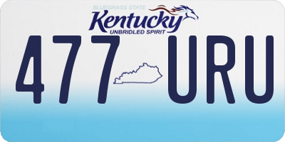 KY license plate 477URU