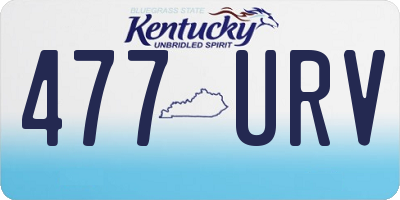 KY license plate 477URV