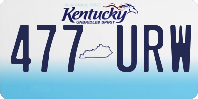 KY license plate 477URW