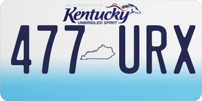 KY license plate 477URX