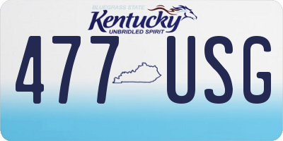 KY license plate 477USG
