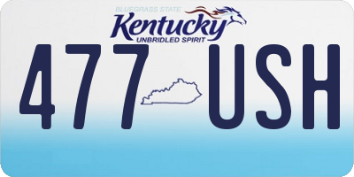 KY license plate 477USH