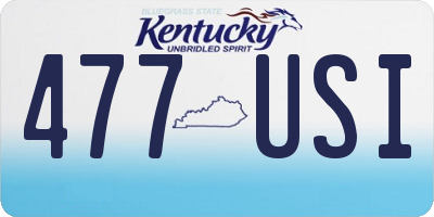 KY license plate 477USI