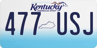 KY license plate 477USJ