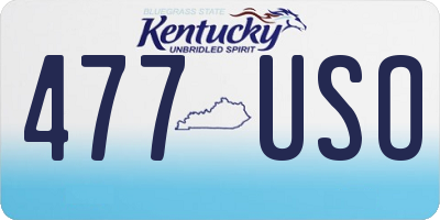 KY license plate 477USO