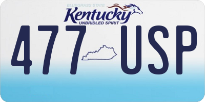 KY license plate 477USP