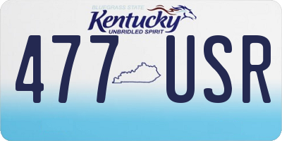 KY license plate 477USR