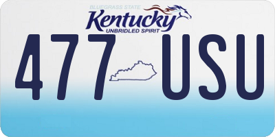KY license plate 477USU