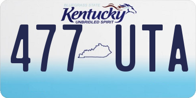 KY license plate 477UTA