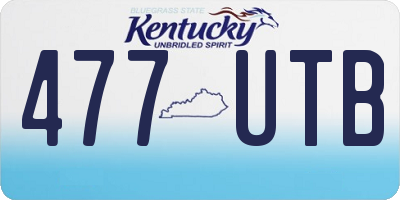 KY license plate 477UTB