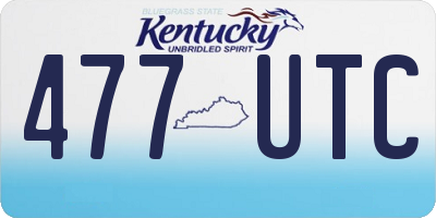 KY license plate 477UTC