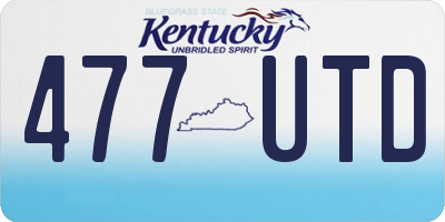 KY license plate 477UTD