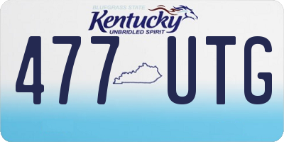 KY license plate 477UTG