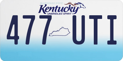 KY license plate 477UTI