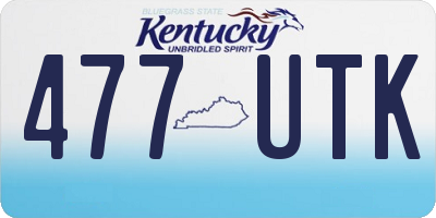 KY license plate 477UTK