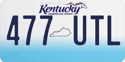 KY license plate 477UTL