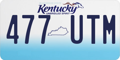 KY license plate 477UTM