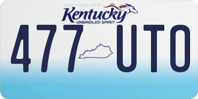 KY license plate 477UTO