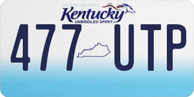 KY license plate 477UTP