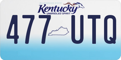 KY license plate 477UTQ