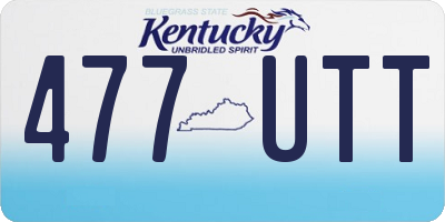 KY license plate 477UTT