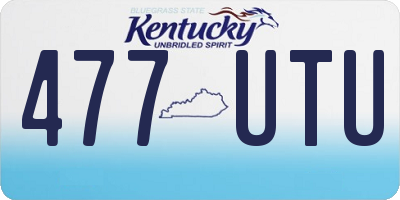 KY license plate 477UTU
