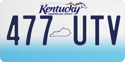 KY license plate 477UTV