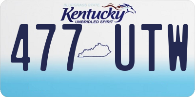 KY license plate 477UTW