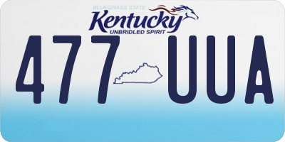 KY license plate 477UUA