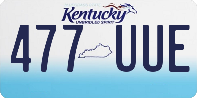 KY license plate 477UUE
