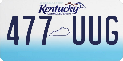 KY license plate 477UUG