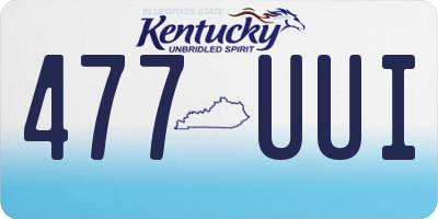 KY license plate 477UUI