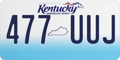 KY license plate 477UUJ