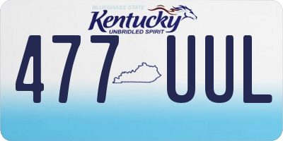 KY license plate 477UUL