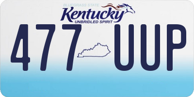 KY license plate 477UUP