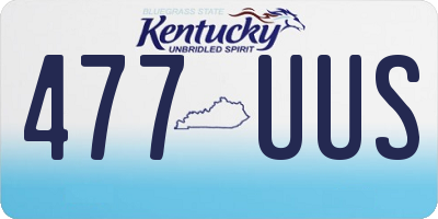 KY license plate 477UUS