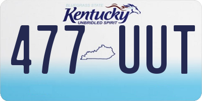 KY license plate 477UUT