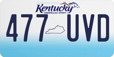 KY license plate 477UVD