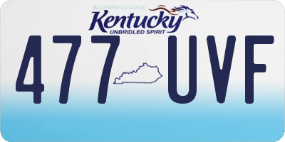 KY license plate 477UVF