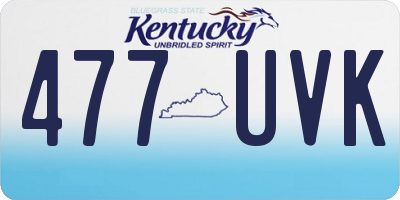 KY license plate 477UVK
