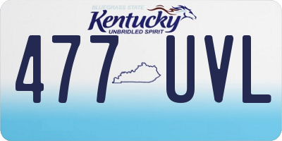 KY license plate 477UVL