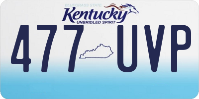 KY license plate 477UVP