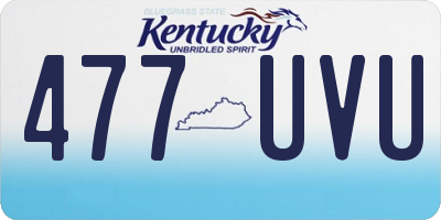 KY license plate 477UVU